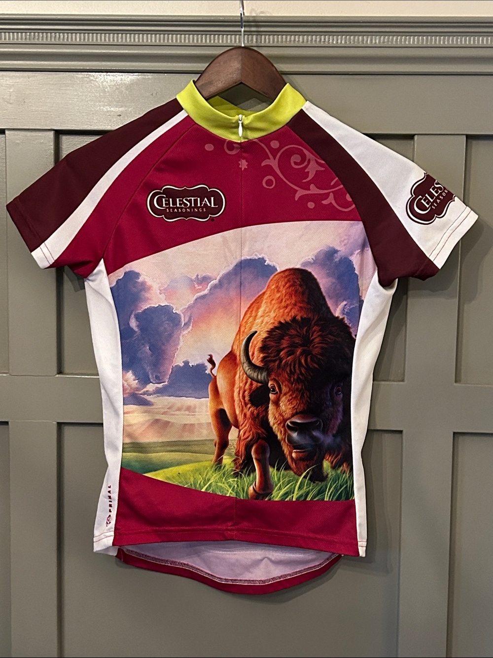 Primal Celestial Seasonings Morning Thunder Cycling Jersey Womens Size Small